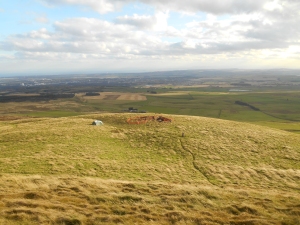 Trench A from the summit of East Lomond.